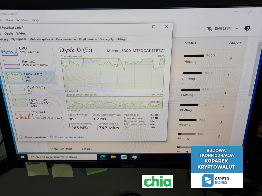 Koparka kryptowaluty CHIA - nowa generacja, ekologia - 2100$/miesiąc